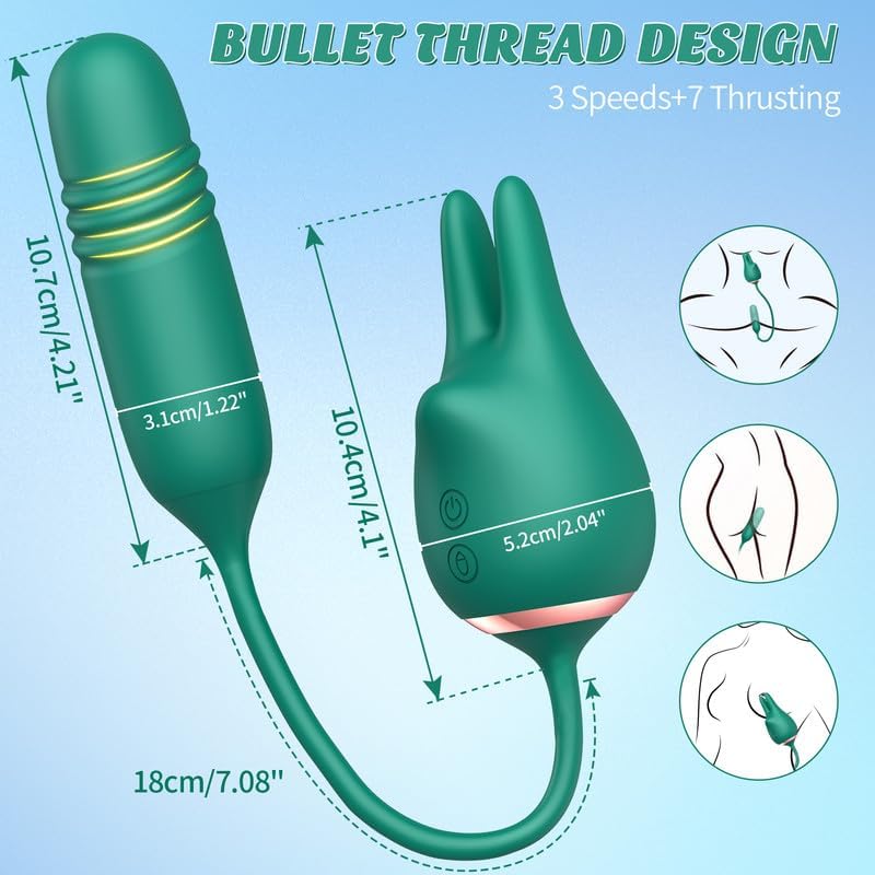 LustRabbit Thrusting Dildo Clitoral Vibrator