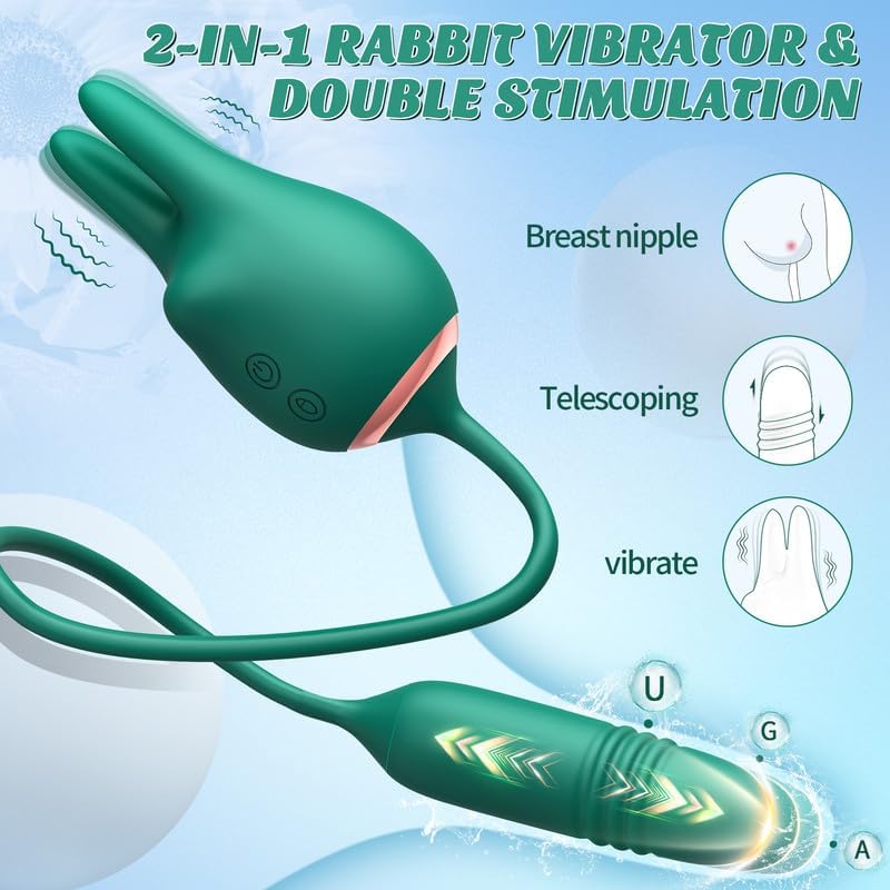 LustRabbit Thrusting Dildo Clitoral Vibrator