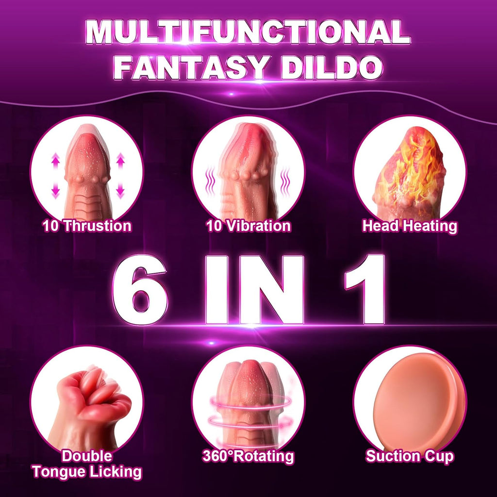 OctoRipple 6-in-1 Monster Tentacle Thrusting Dildo | Fantasy Vibrator, Heating, Remote Control