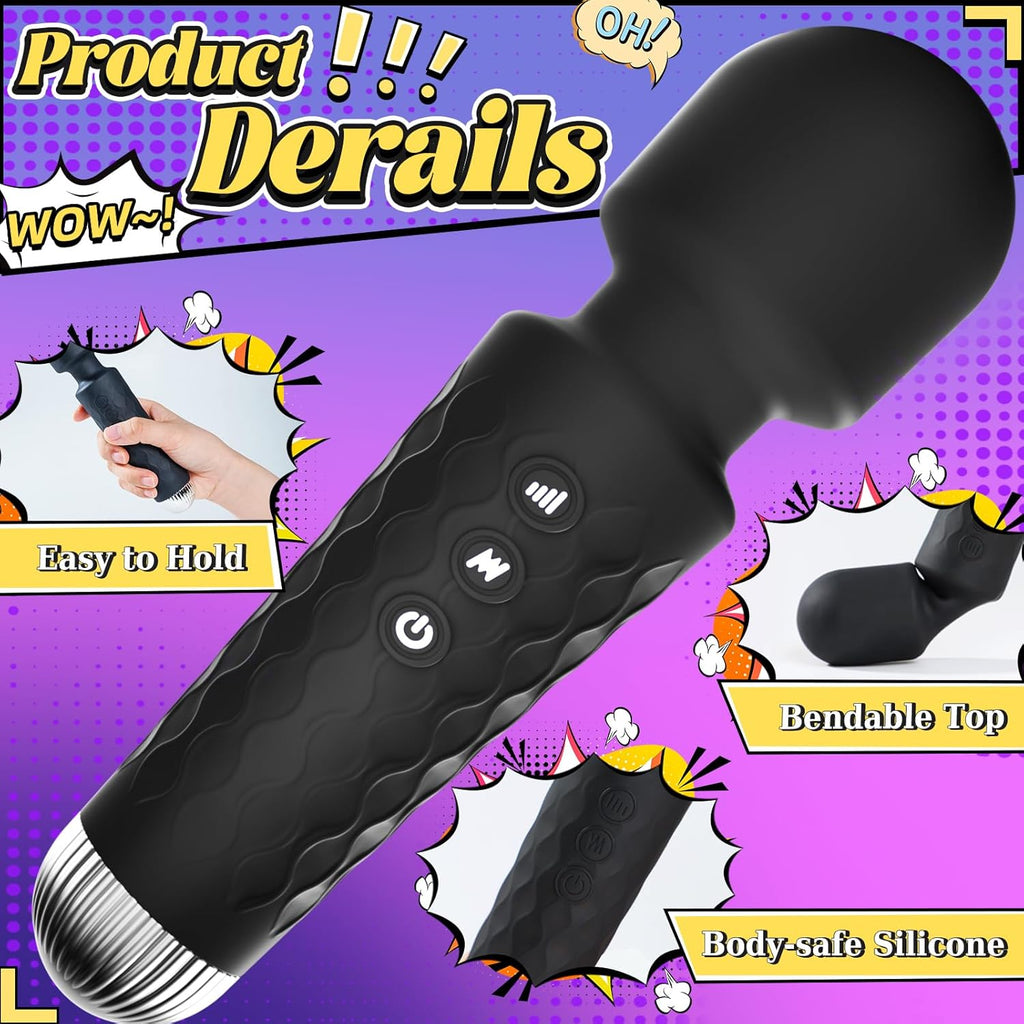 SurgeWand Powerful Wand Vibrator for Women – Flexible Head