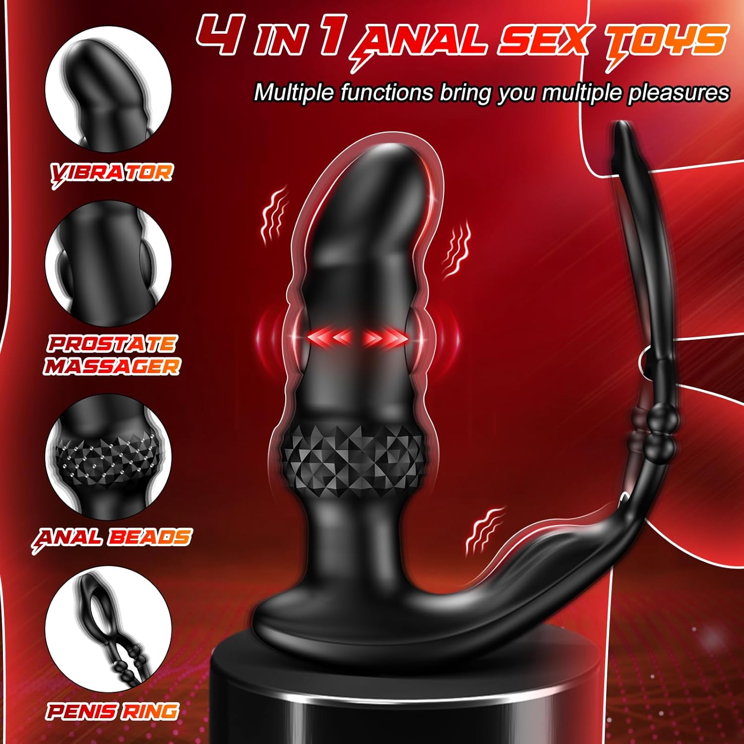 WraithSpike Vibrating Prostate Massager Penis Ring
