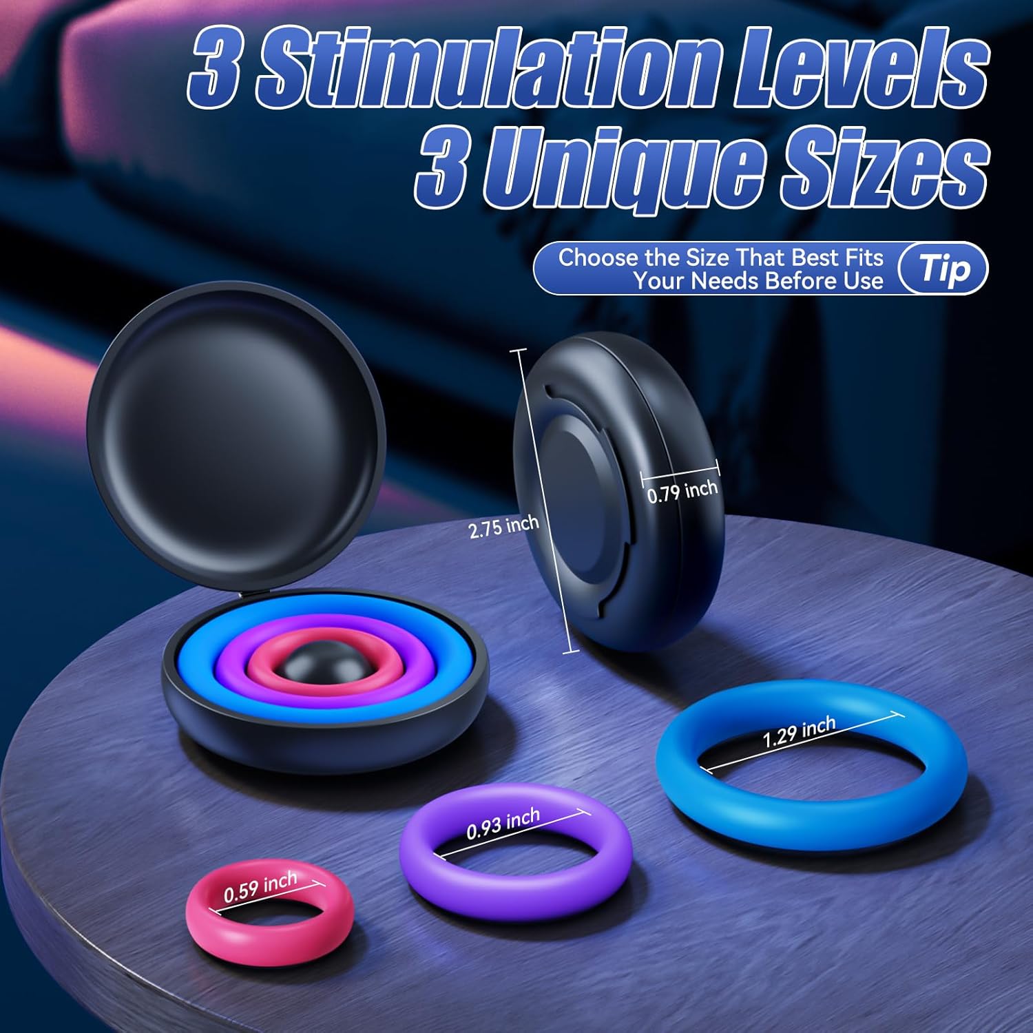 HaloGrace Silicone Penis Ring Set