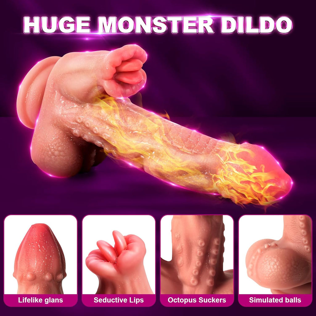 OctoRipple 6-in-1 Monster Tentacle Thrusting Dildo | Fantasy Vibrator, Heating, Remote Control