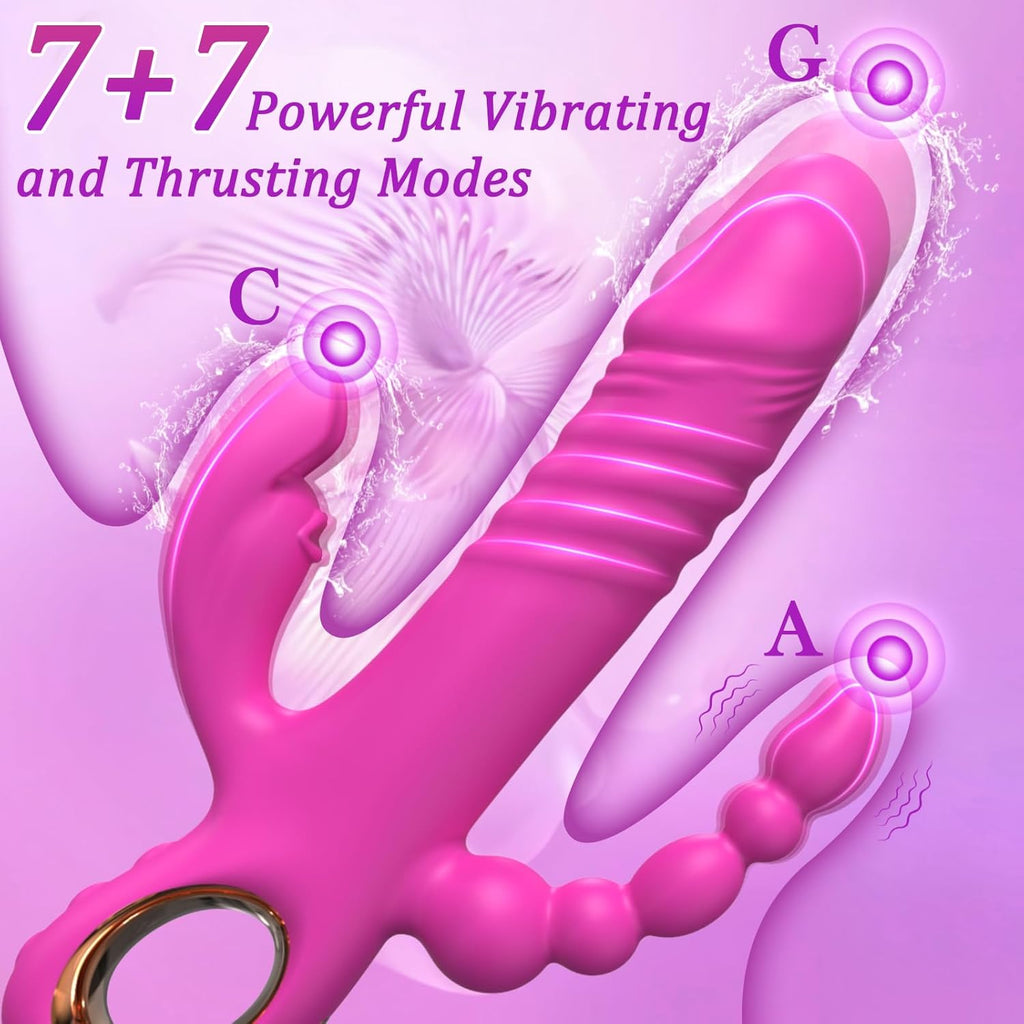 TripleThrob Thrusting Dildo Vibrator