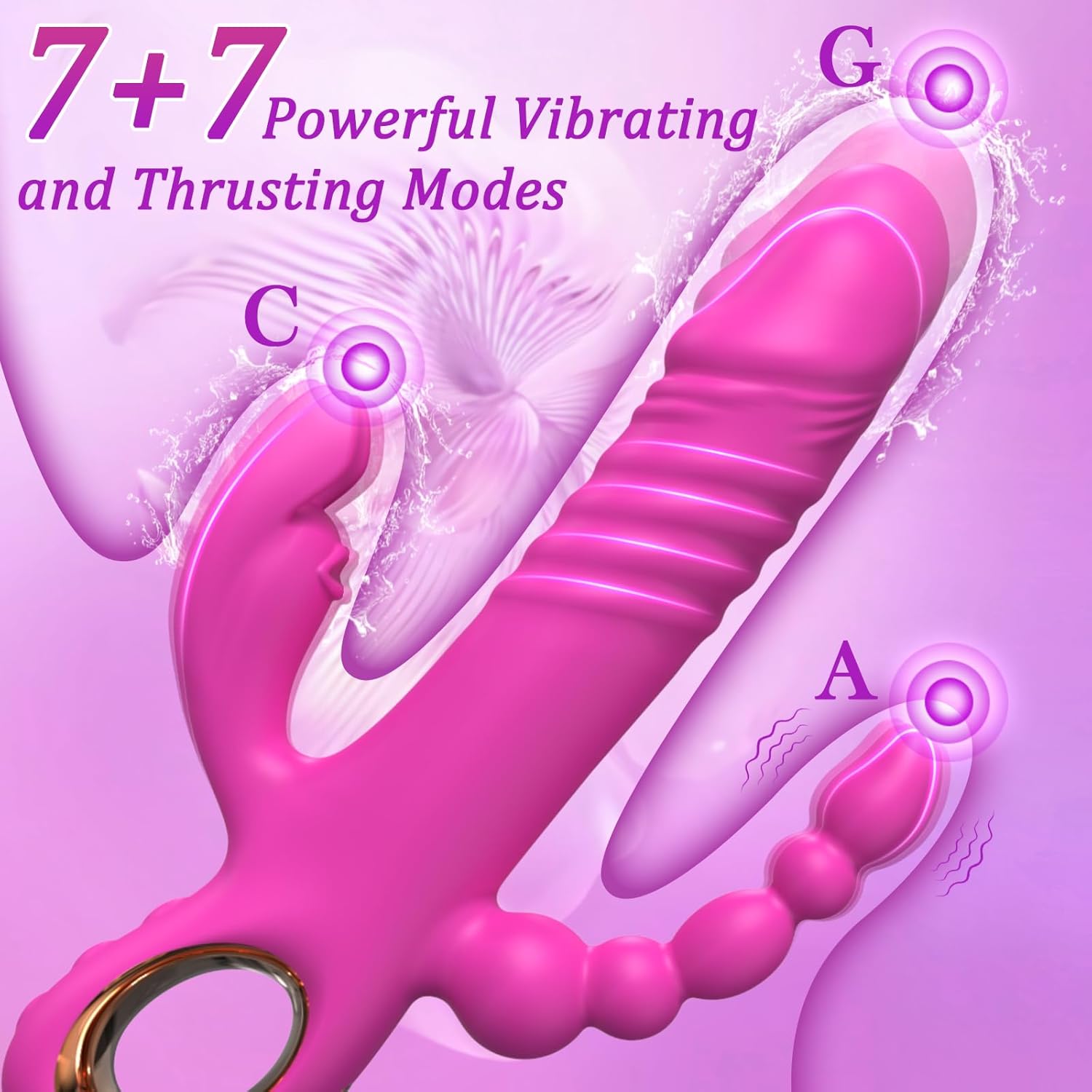 TripleThrob Thrusting Dildo Vibrator