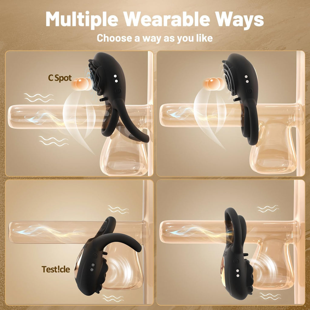 SilkOasis Vibrating Cock Ring Clitoral Massager