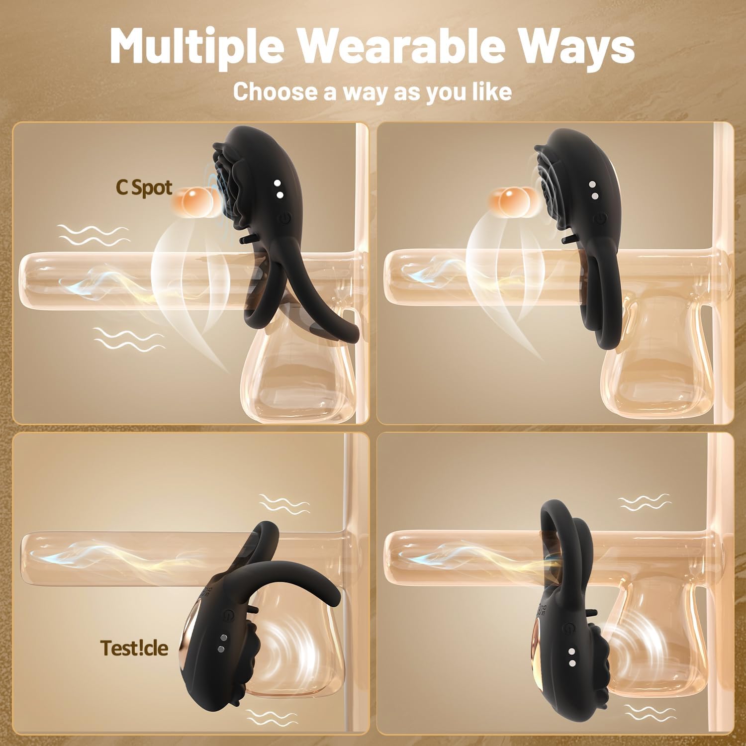 SilkOasis Vibrating Cock Ring Clitoral Massager