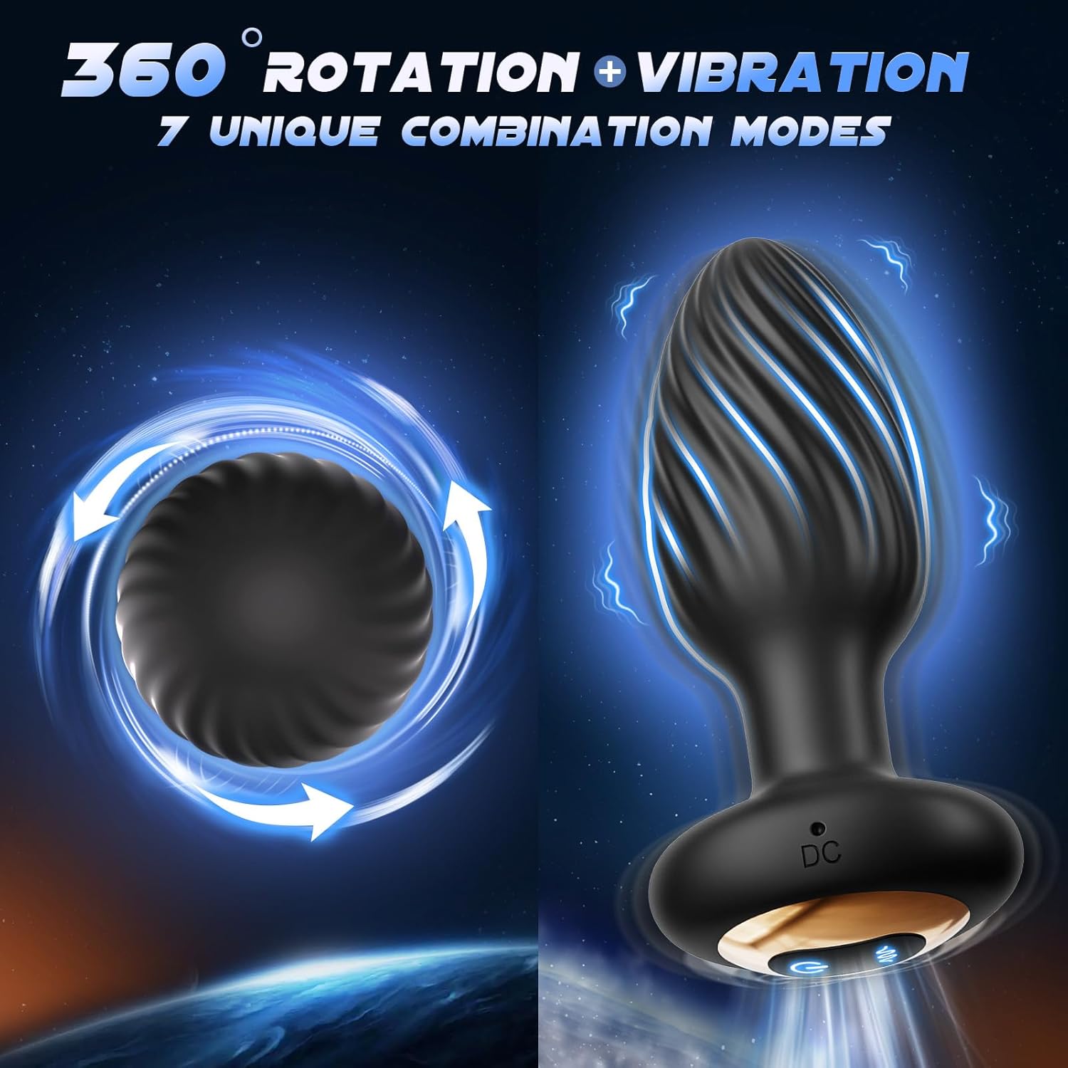 TemptTease 360° Rotation Swirl Anal Plug