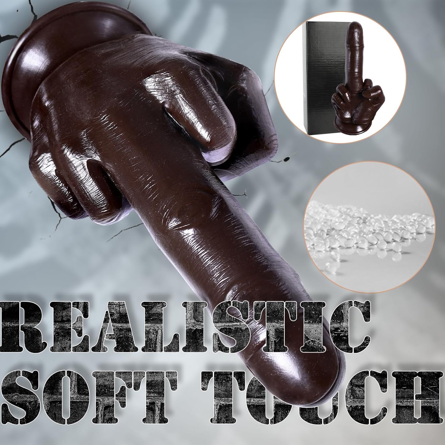 CraveTorque 9.2" Middle Finger Dildo