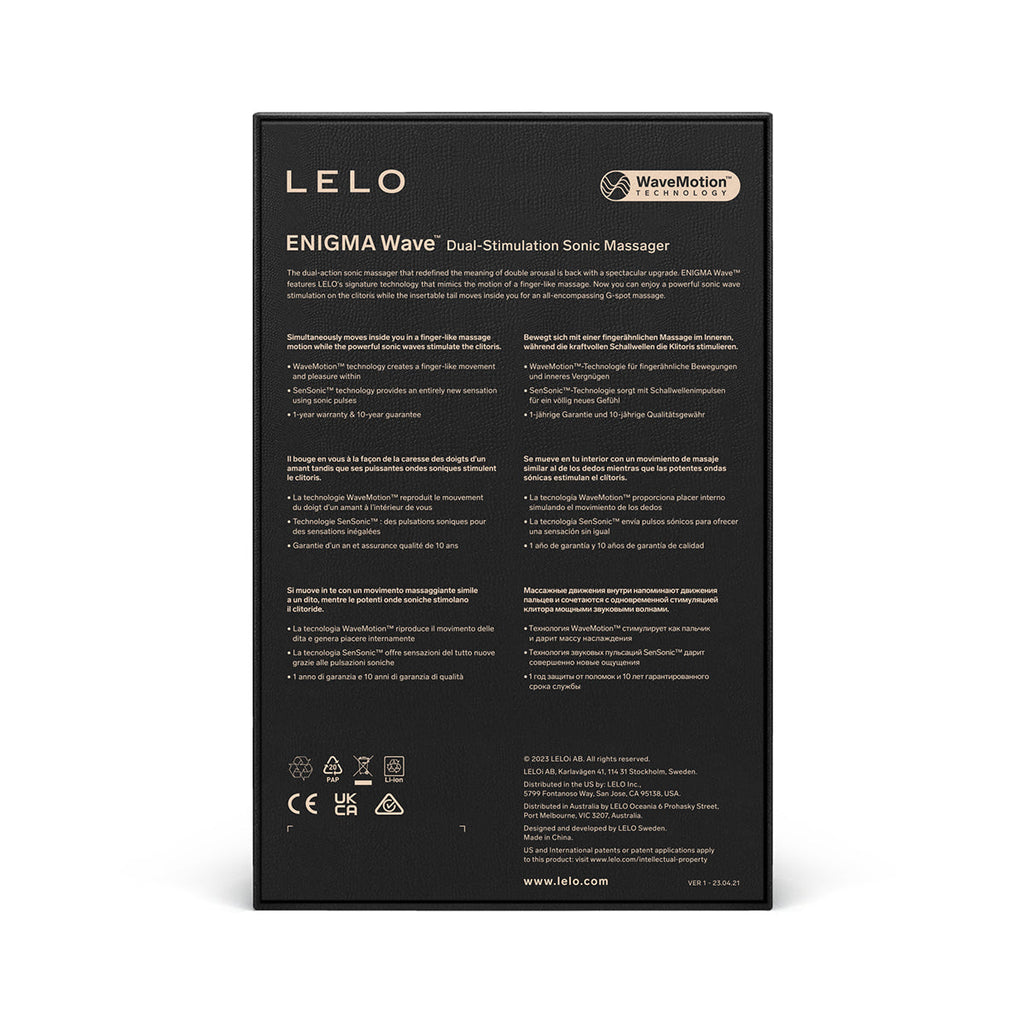 LELO Enigma Wave Suction Dual Stimulator Black