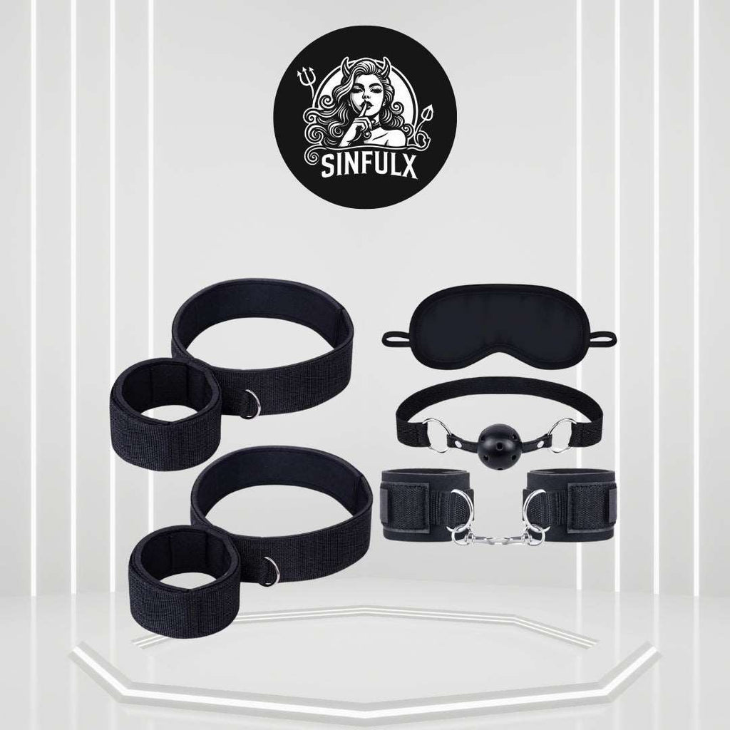 Adjustable BDSM Wrist and Thigh Ankle Cuffs Set