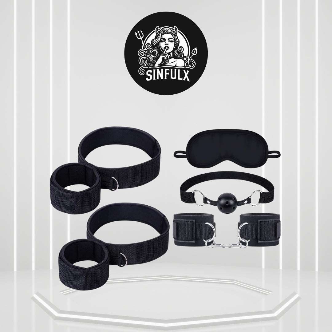 Adjustable BDSM Wrist and Thigh Ankle Cuffs Set