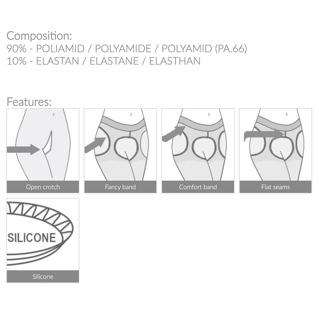 Amour Diva Open Crotch Pantyhose 30DEN Sutan Beige