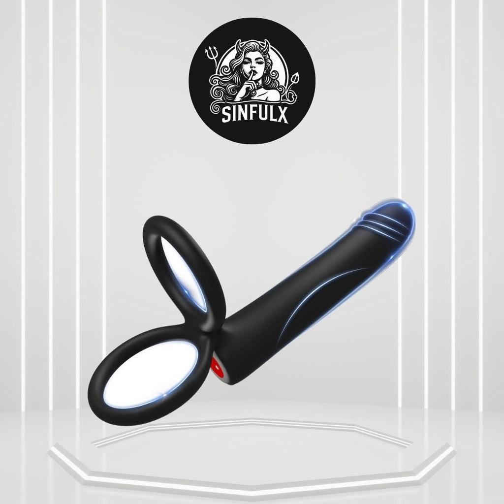 Enhanced Vibrating Pleasure Penis Ring Butt Plug Dildo