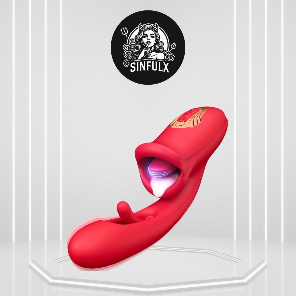 Dual-Stimulation Clitoral and G-Spot Vibrator Dildo