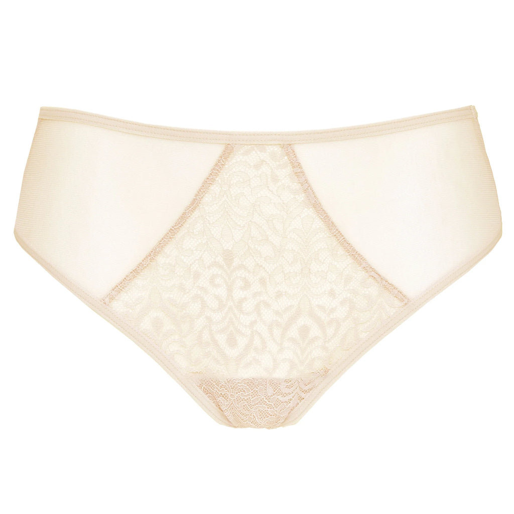 Semi Sheer Lace Bikini Panty Gorteks Gabi Beige