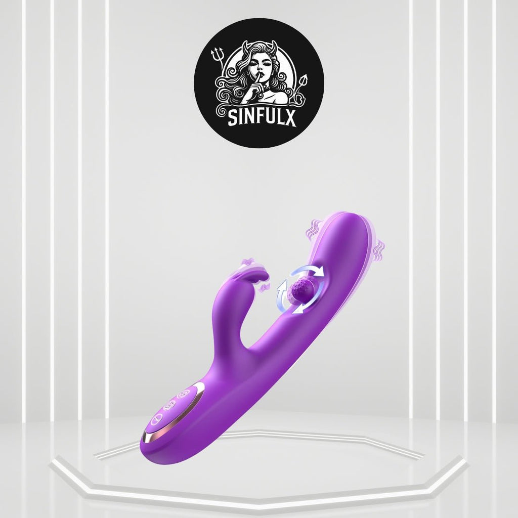 LustSpark G-Spot 360° Rotation Rabbit Dildo Vibrator