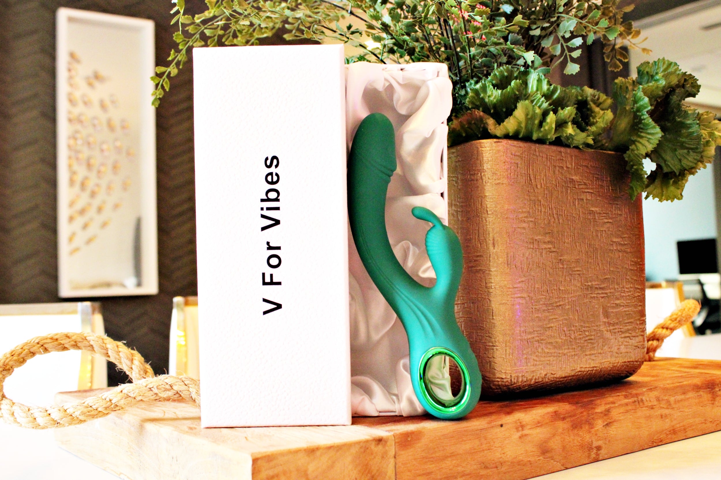 Green Dual Rabbit Vibrator - Lympha | V For Vibes