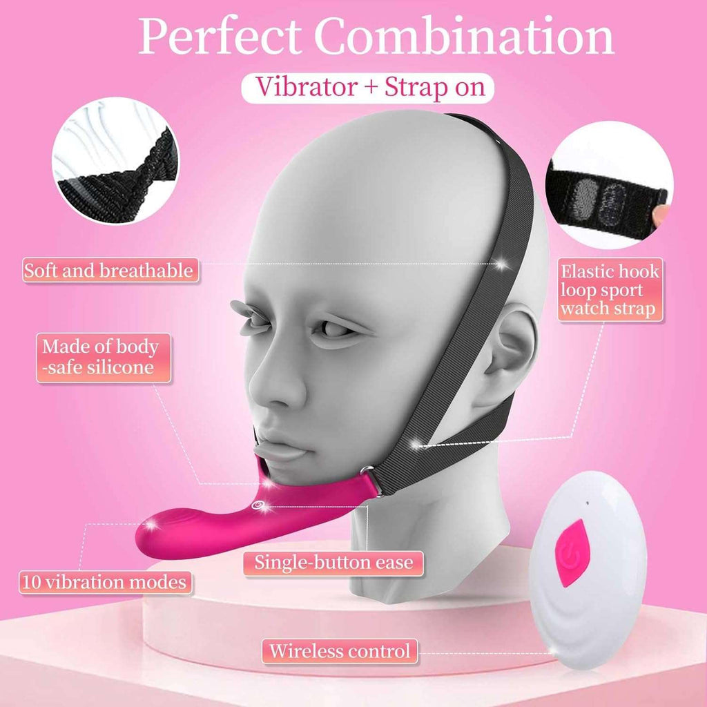 MaskedEuphoria Strap-On Vibrating Dildo