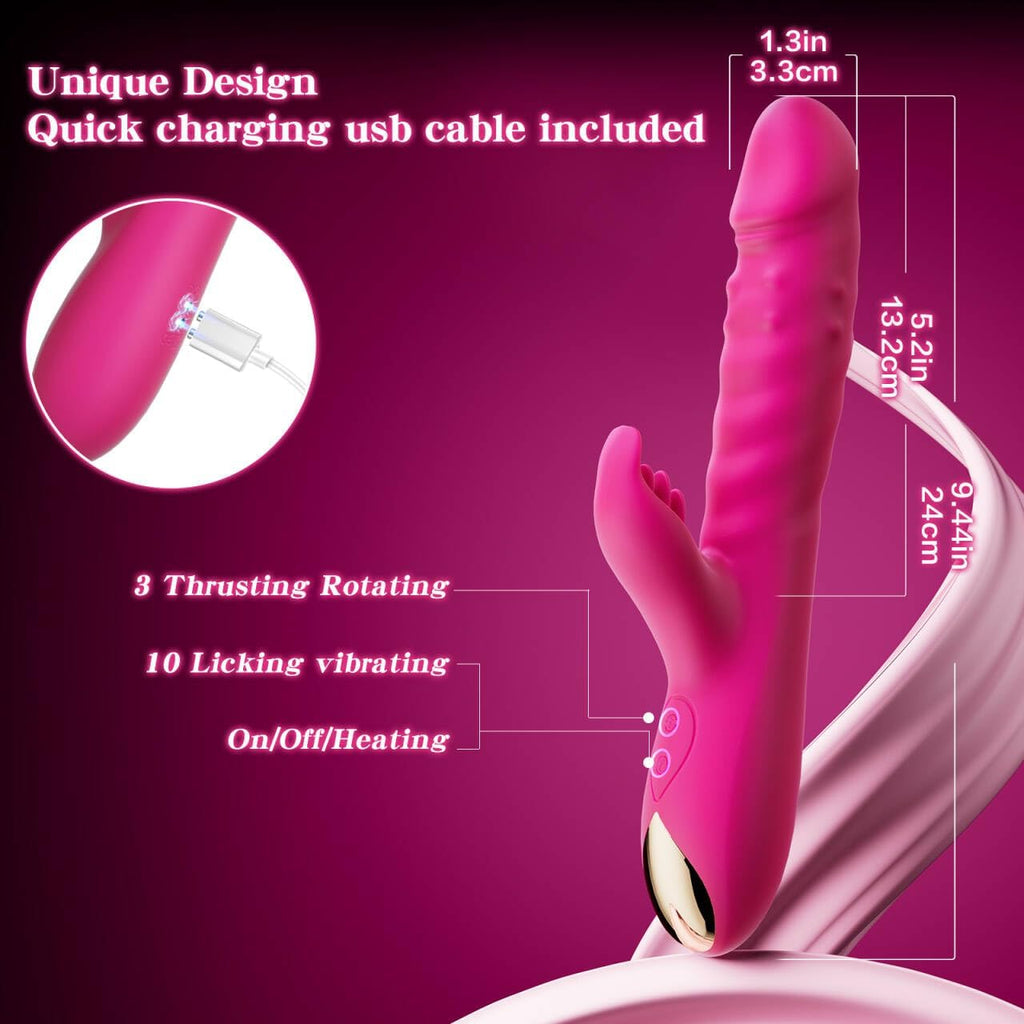 MotionRover Thrusting & Rotating Pleasure Dildo Vibrator