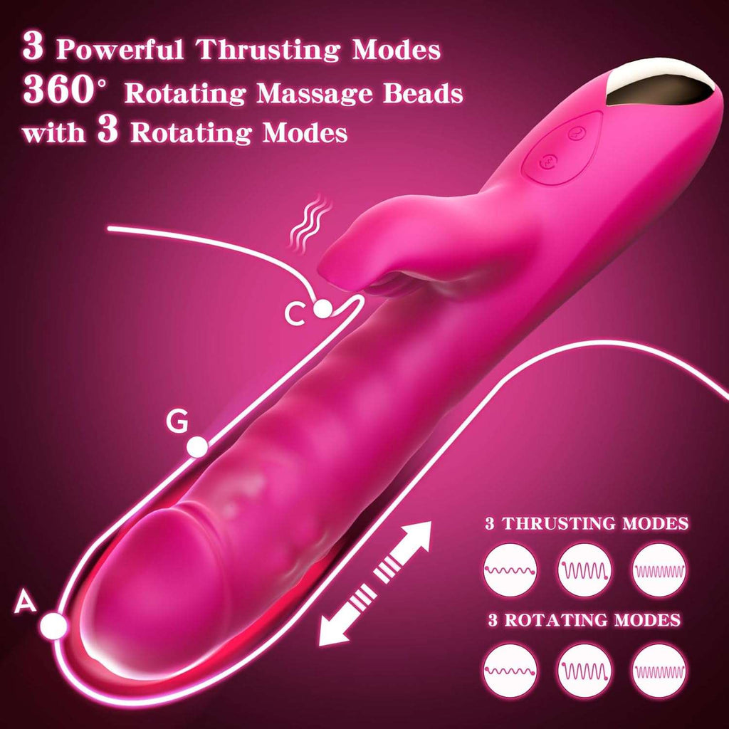 MotionRover Thrusting & Rotating Pleasure Dildo Vibrator