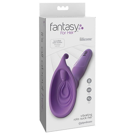 Fantasy For Her Vibrating Roto Suck-Her Silicone Vulva Pump Purple