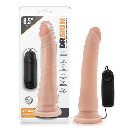 Dr. Skin Remote-Controlled Realistic 8.5 in. Vibrating Dildo Beige