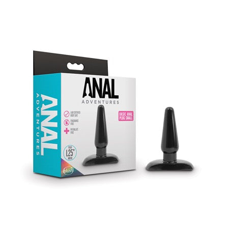 Anal Adventures Basic Anal Plug Small Black