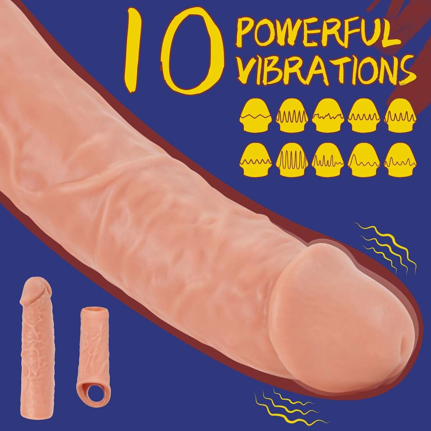 PowerGrip Vibrating Penis Extension Sleeve Set