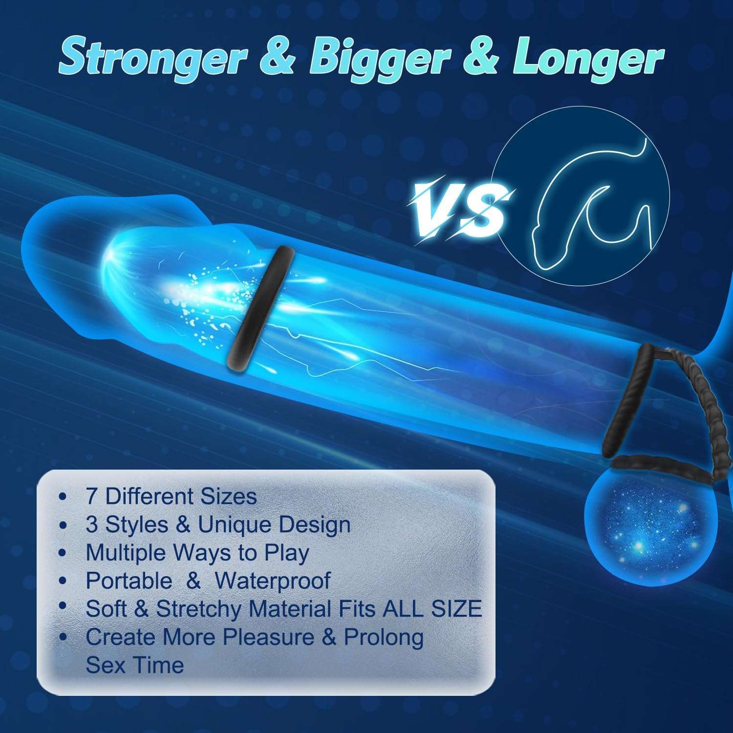 Premium Penis Ring Set for Enhanced Erection Support