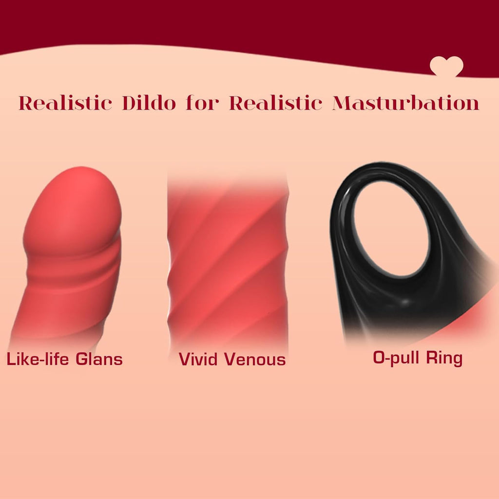 PulseThrust Clitoral Stimulation Dildo Vibrator