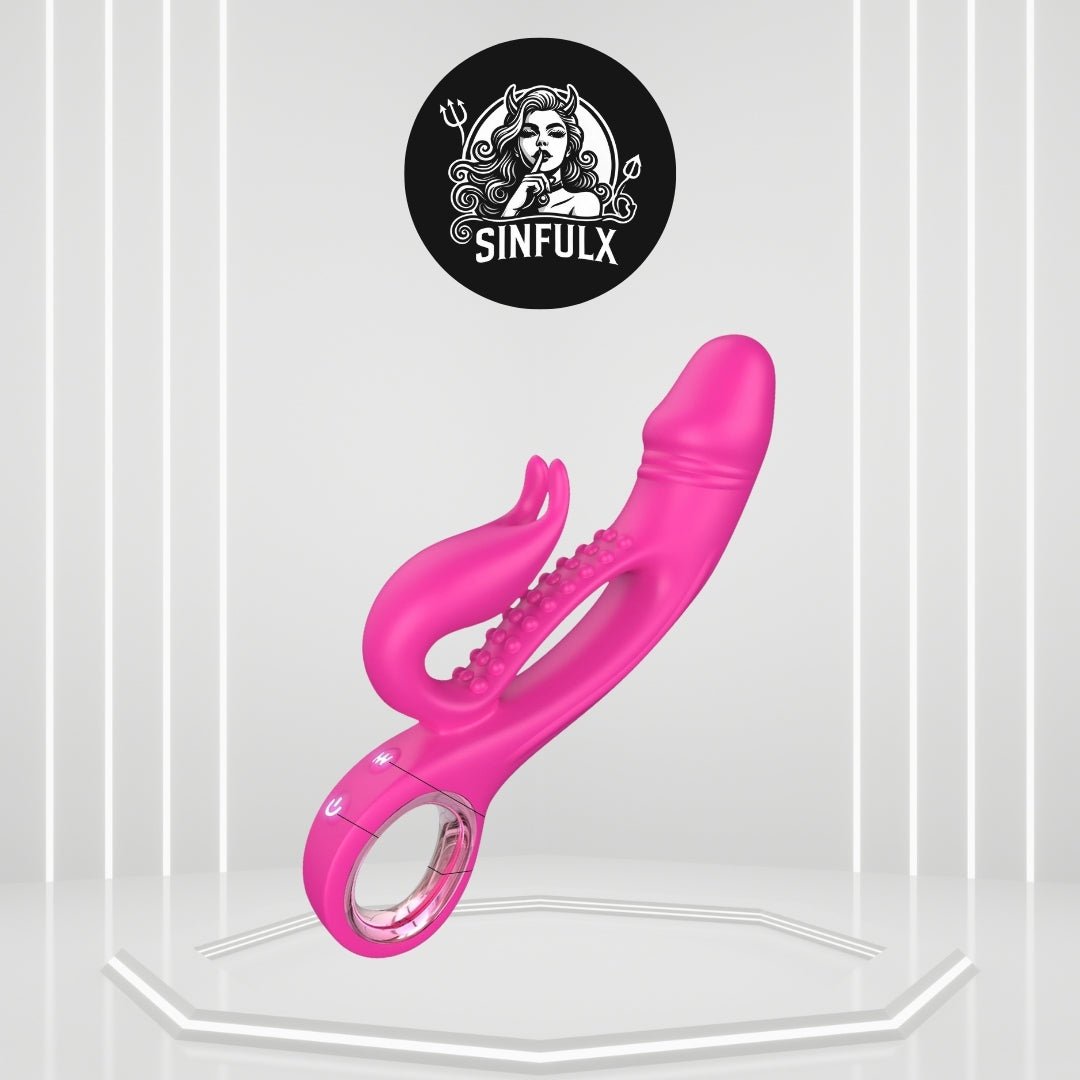 RabbitRush Enhanced Pleasure Dildo Vibrator Clit Massager