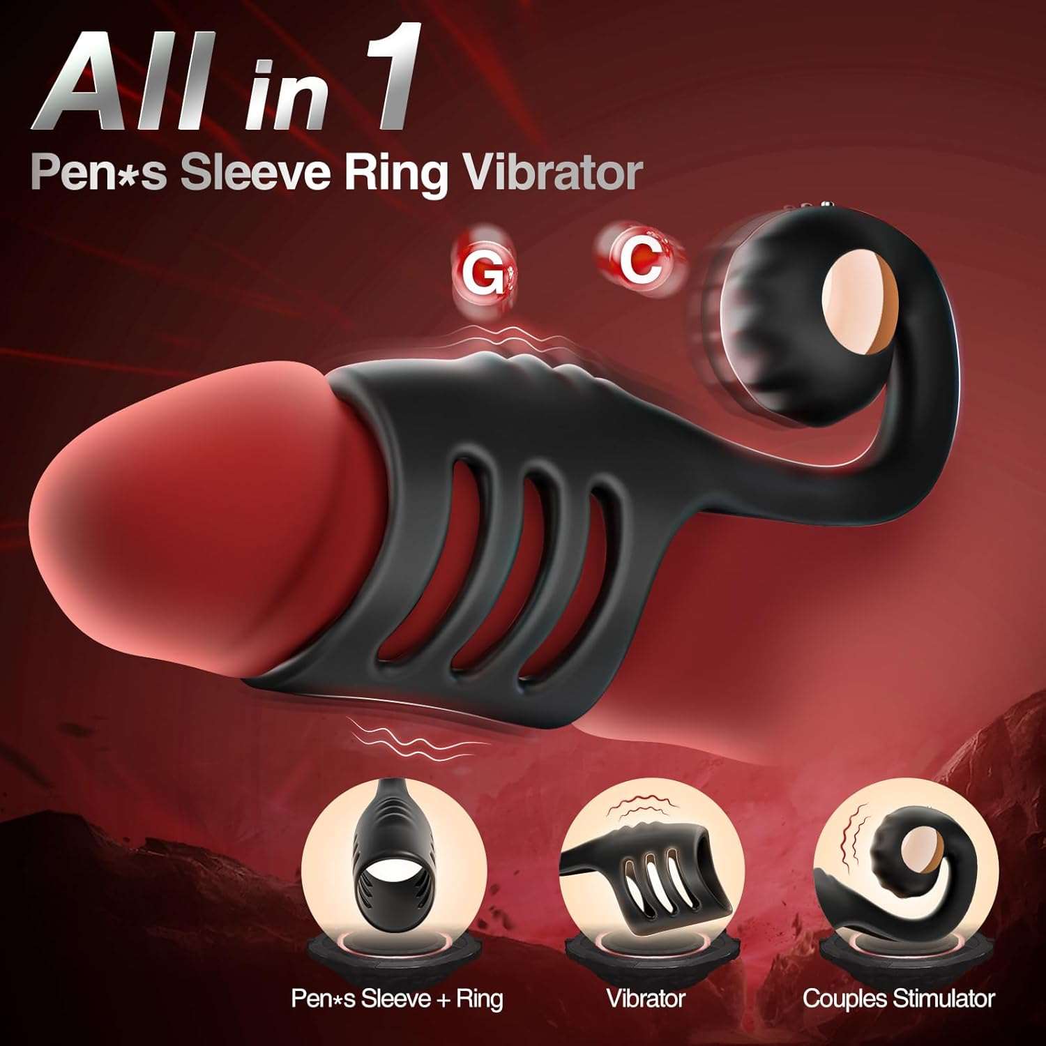 RingFusion Snail Clitoral Massager Penis Sleeve