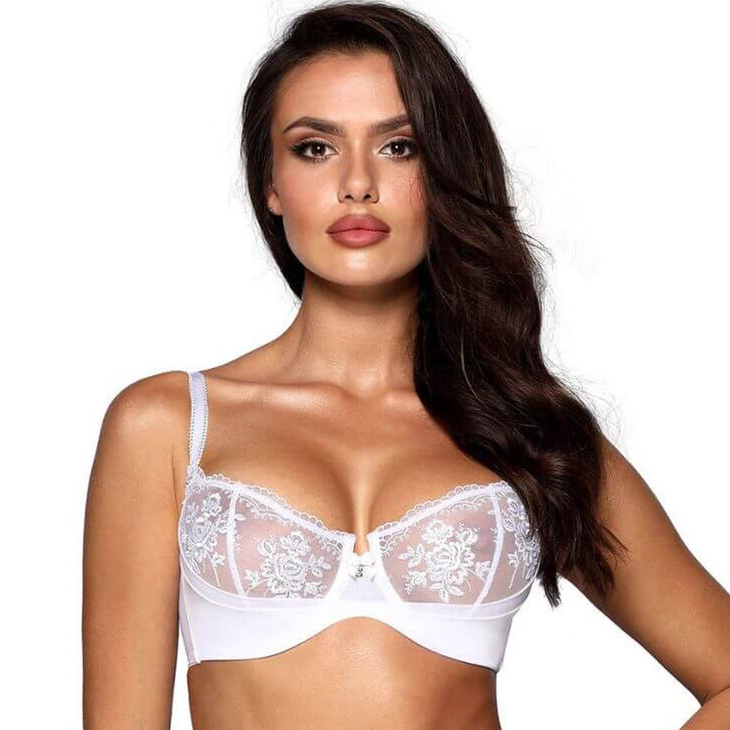 Bridal Sheer Balconette Bra Axami Josephine