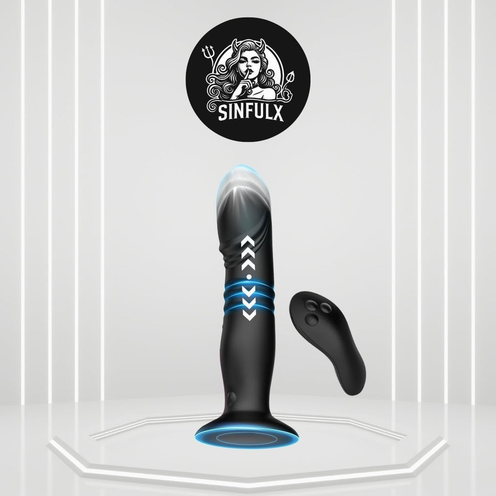 Thrusting Anal Plug Dildo Vibrator