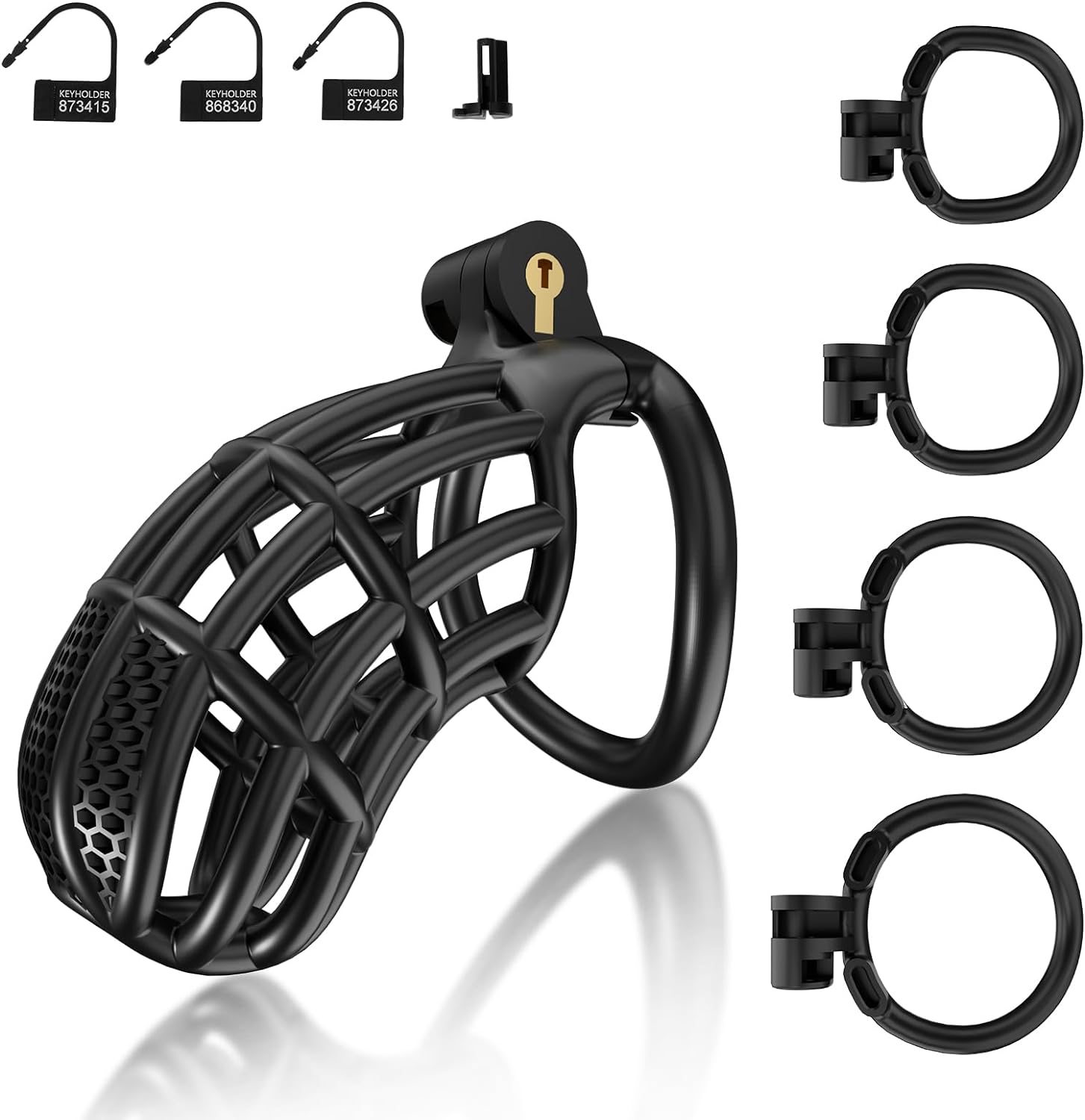 Versatile Multi-Size Male Chastity Cage for BDSM