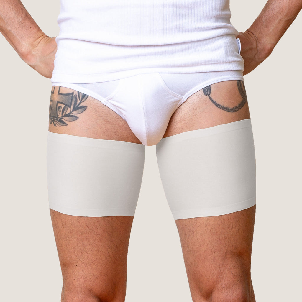 Bandelettes® Performance Thigh Bands for Men | White