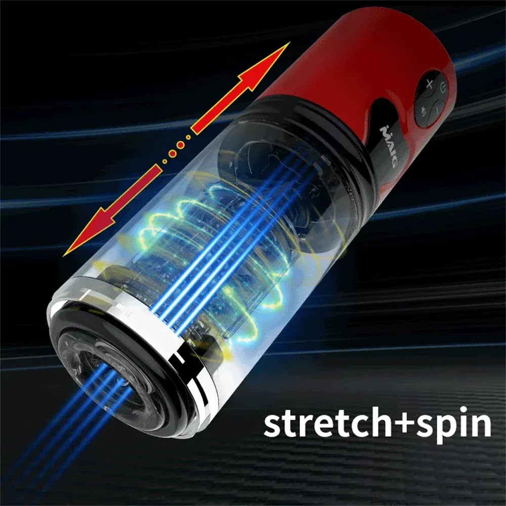 Automatic Telescopic Rotating Masturbator Cup for Men Realistic Vagina Voice Adult Product for 18