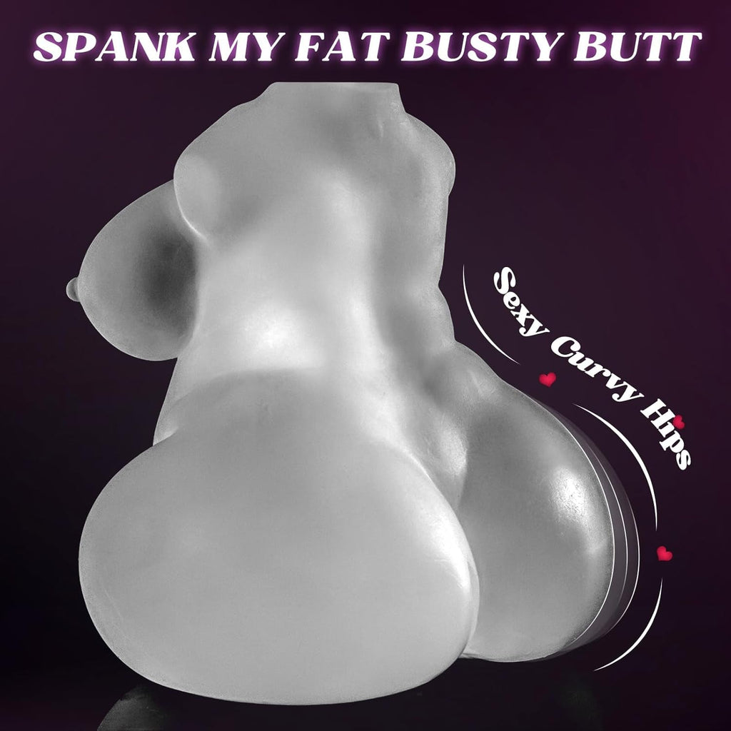CurvyVision Transparent BBW Sex Doll Stroker