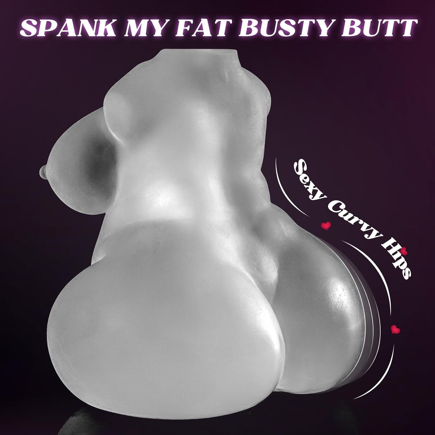 CurvyVision Transparent BBW Sex Doll Stroker