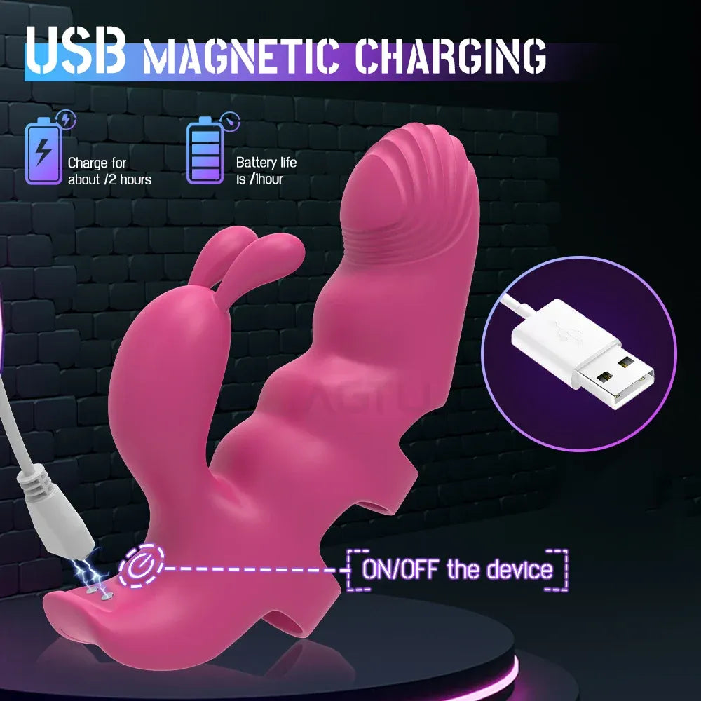 Heated Finger Vibrator for Couples - Clitoral & G-Spot Stimulation