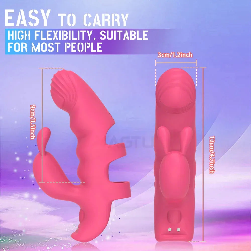 Heated Finger Vibrator for Couples - Clitoral & G-Spot Stimulation