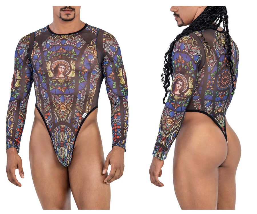 Mens Stained Glass Bodysuit CandyMan 99814