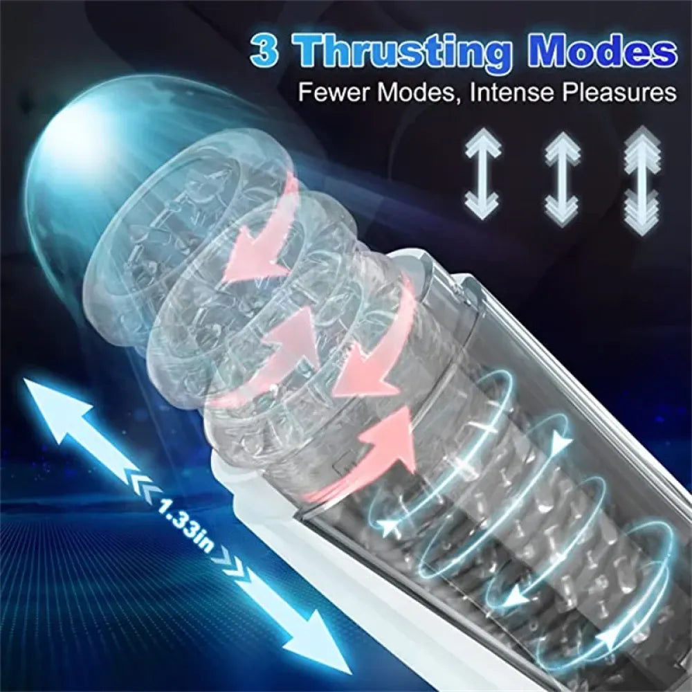 Telescopic Male Masturbation Toy Automatic Rotation Sucking Glans Training for Men