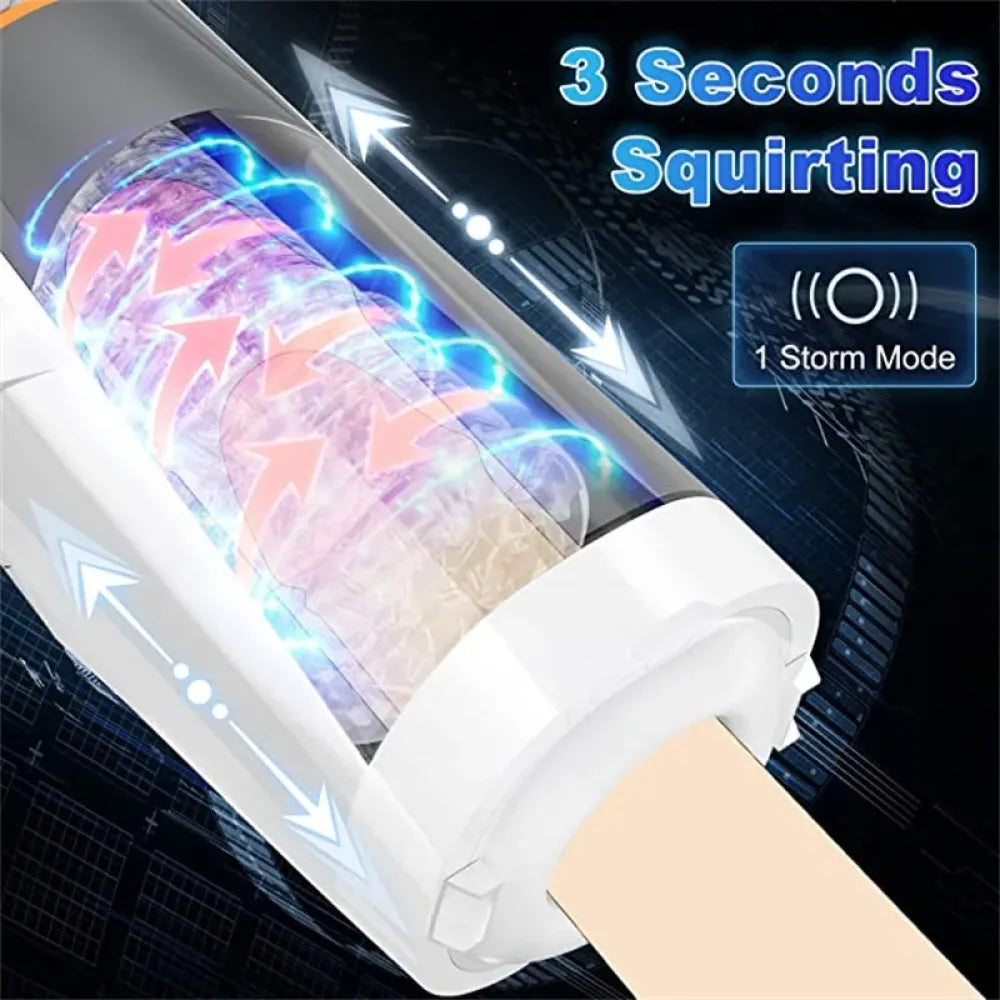Telescopic Male Masturbation Toy Automatic Rotation Sucking Glans Training for Men