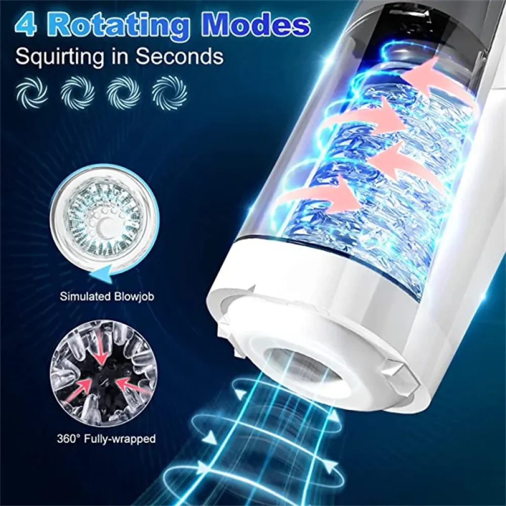 Telescopic Male Masturbation Toy Automatic Rotation Sucking Glans Training for Men